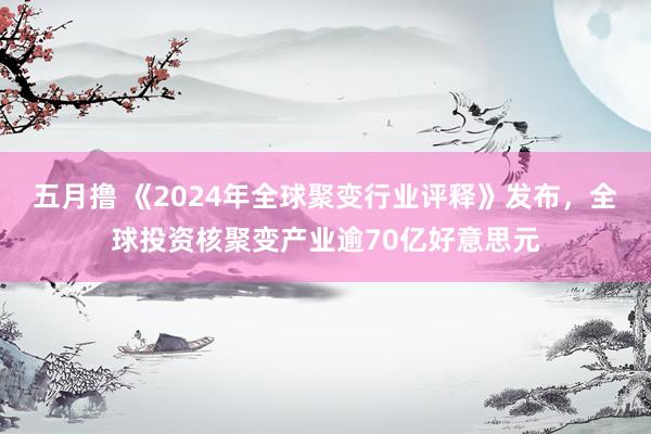 五月撸 《2024年全球聚变行业评释》发布，全球投资核聚变产业逾70亿好意思元