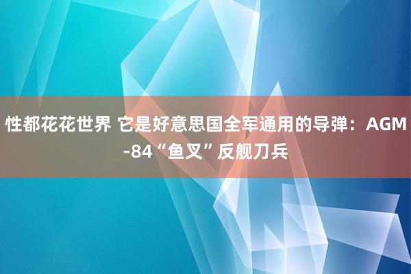 性都花花世界 它是好意思国全军通用的导弹：AGM-84“鱼叉”反舰刀兵