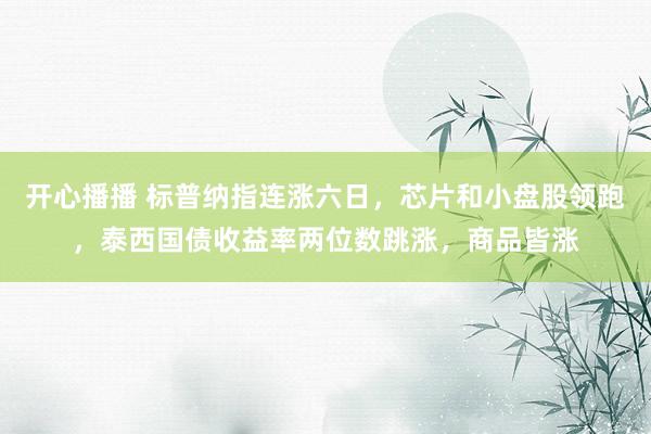 开心播播 标普纳指连涨六日，芯片和小盘股领跑，泰西国债收益率两位数跳涨，商品皆涨